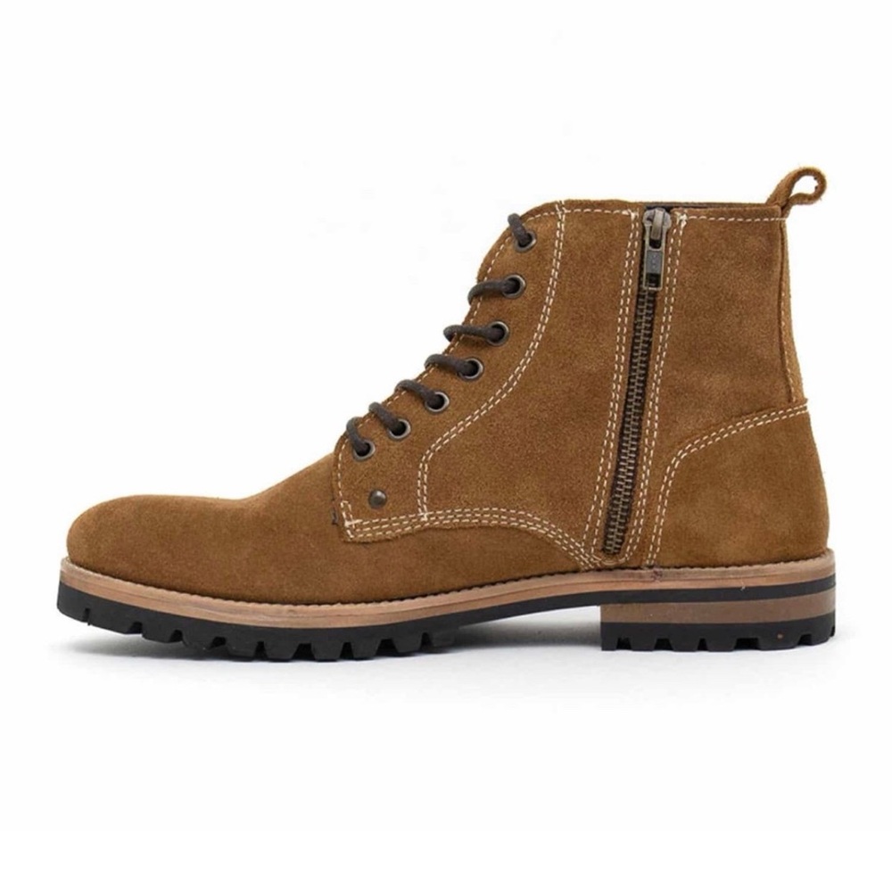 Crevo Men's Tan Suede Ankle Boots - Picture 2 of 7